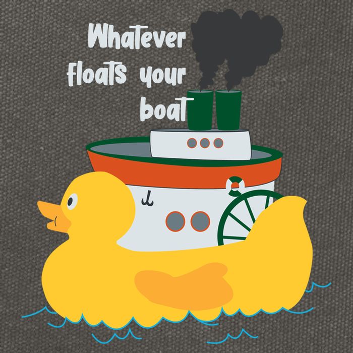 Whatever Floats Your Boat Funny Floaty Duck Cotton Canvas Backpack