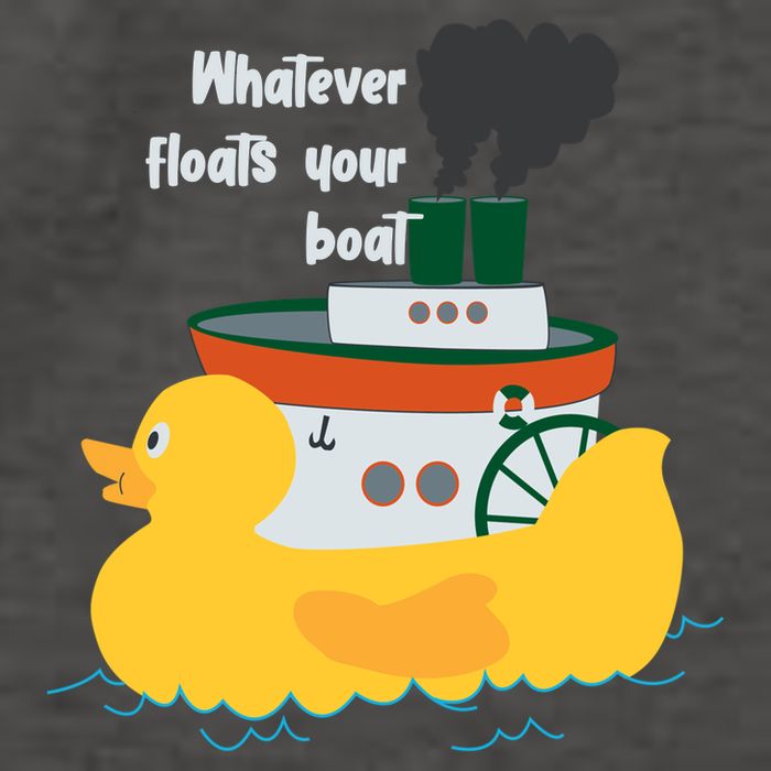 Whatever Floats Your Boat Funny Floaty Duck Vector Backpack