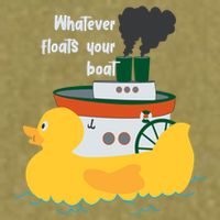 Whatever Floats Your Boat Funny Floaty Duck Garment-Dyed Women's Muscle Tee