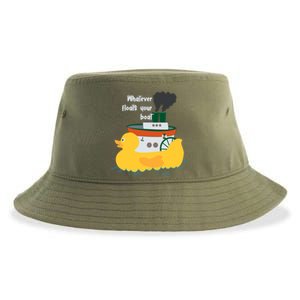 Whatever Floats Your Boat Funny Floaty Duck Sustainable Bucket Hat