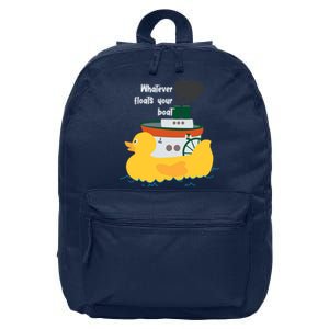 Whatever Floats Your Boat Funny Floaty Duck 16 in Basic Backpack