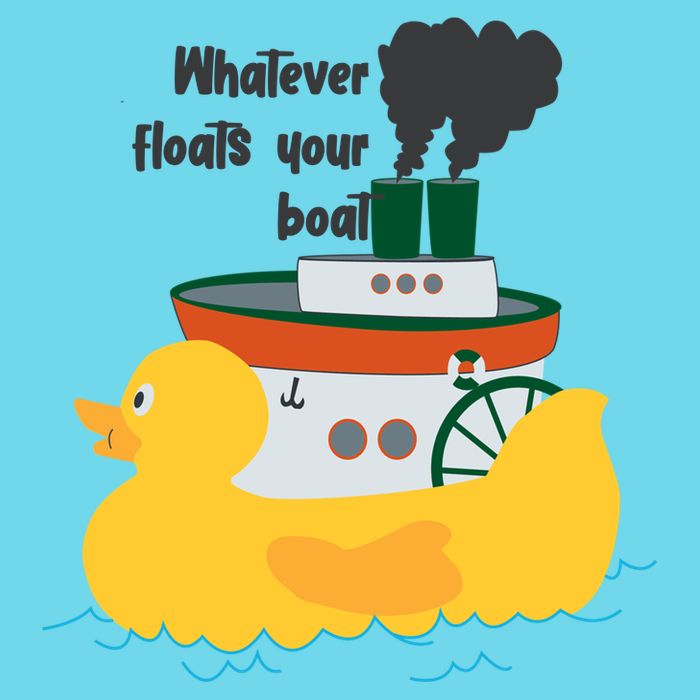 Whatever Floats Your Boat Funny Floaty Duck Button