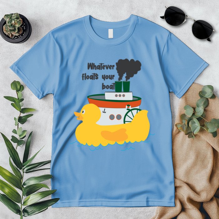 Whatever Floats Your Boat Funny Floaty Duck Premium T-Shirt