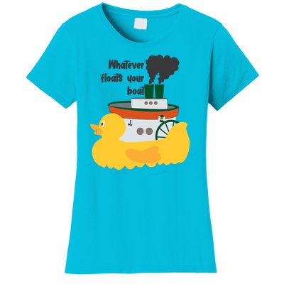 Whatever Floats Your Boat Funny Floaty Duck Women's T-Shirt