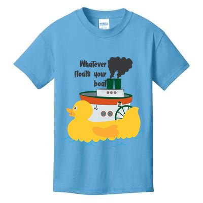 Whatever Floats Your Boat Funny Floaty Duck Kids T-Shirt