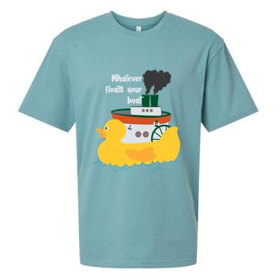 Whatever Floats Your Boat Funny Floaty Duck Sueded Cloud Jersey T-Shirt