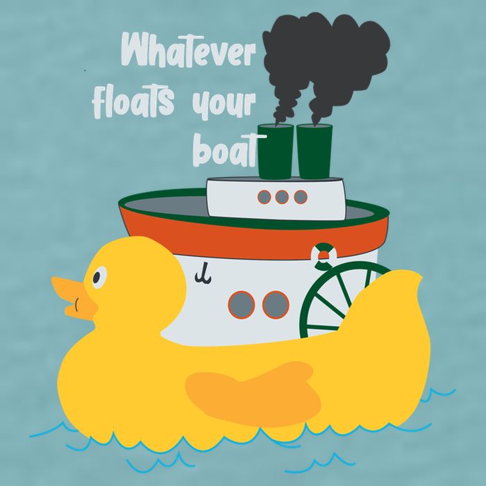 Whatever Floats Your Boat Funny Floaty Duck Sueded Cloud Jersey T-Shirt