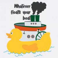 Whatever Floats Your Boat Funny Floaty Duck Garment-Dyed Sweatshirt