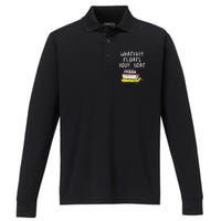 Whatever Floats Your Boat Funny Cruise Vacation Trip Gift Performance Long Sleeve Polo