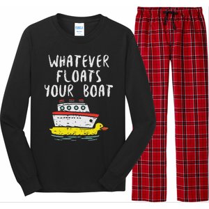 Whatever Floats Your Boat Funny Cruise Vacation Trip Gift Long Sleeve Pajama Set