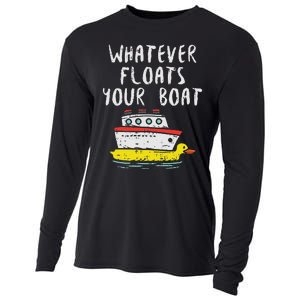 Whatever Floats Your Boat Funny Cruise Vacation Trip Gift Cooling Performance Long Sleeve Crew