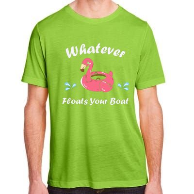 Whatever Floats Your Boat Funny Flamingo Adult ChromaSoft Performance T-Shirt