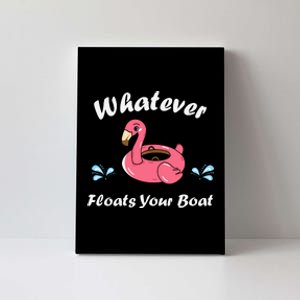 Whatever Floats Your Boat Funny Flamingo Canvas