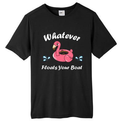 Whatever Floats Your Boat Funny Flamingo Tall Fusion ChromaSoft Performance T-Shirt