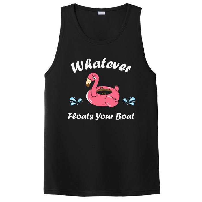 Whatever Floats Your Boat Funny Flamingo PosiCharge Competitor Tank