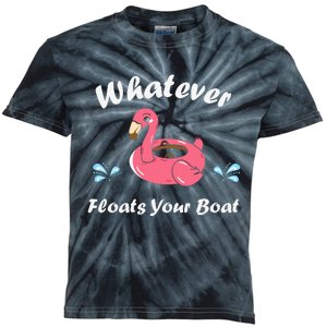 Whatever Floats Your Boat Funny Flamingo Kids Tie-Dye T-Shirt