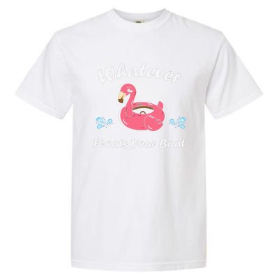 Whatever Floats Your Boat Funny Flamingo Garment-Dyed Heavyweight T-Shirt