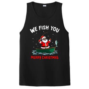 We Fish You A Merry Funny Christmas Fishing Fisherman Santa PosiCharge Competitor Tank