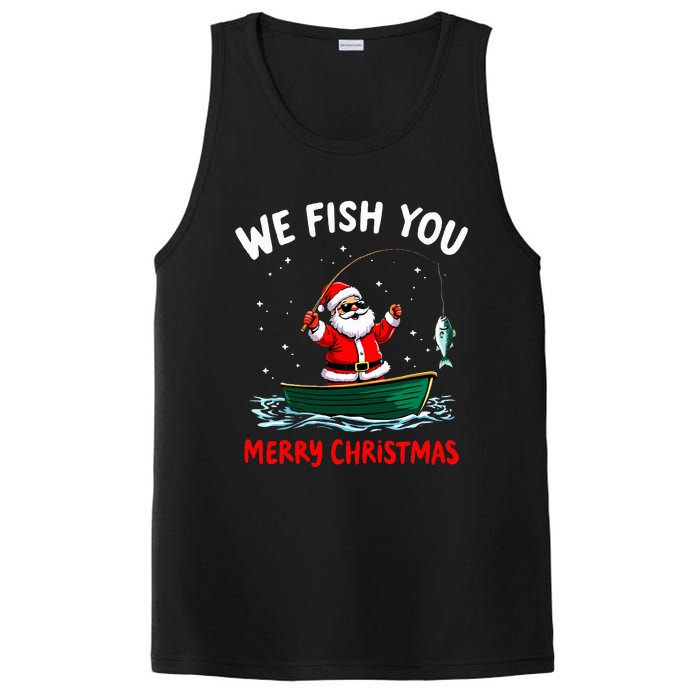 We Fish You A Merry Funny Christmas Fishing Fisherman Santa PosiCharge Competitor Tank