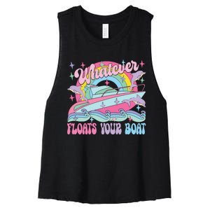 Whatever Floats Your Boat Women's Racerback Cropped Tank