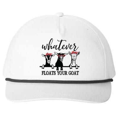 Whatever Floats Your Goat Lover Snapback Five-Panel Rope Hat