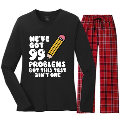 WeVe Got 99 Problems But This Test AinT One Women's Long Sleeve Flannel Pajama Set 