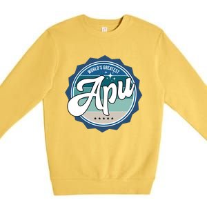 Worlds Greatest Apu Hungarian Dad Gift Premium Crewneck Sweatshirt