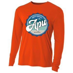 Worlds Greatest Apu Hungarian Dad Gift Cooling Performance Long Sleeve Crew