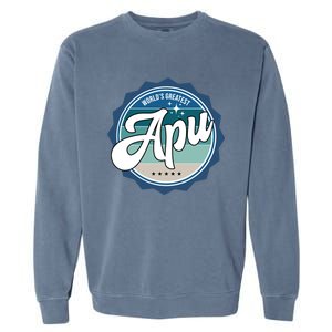 Worlds Greatest Apu Hungarian Dad Gift Garment-Dyed Sweatshirt