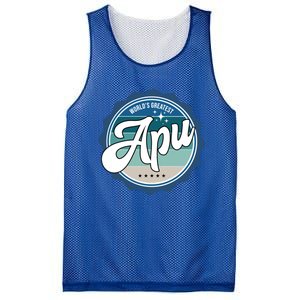 Worlds Greatest Apu Hungarian Dad Gift Mesh Reversible Basketball Jersey Tank