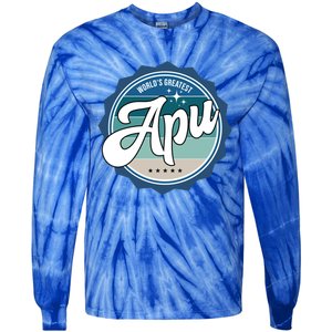 Worlds Greatest Apu Hungarian Dad Gift Tie-Dye Long Sleeve Shirt