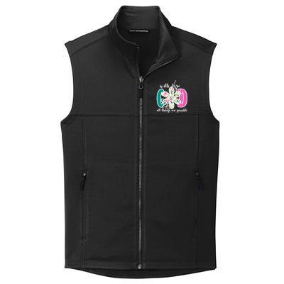 With God All Things Are Possible Floral Faith Collective Smooth Fleece Vest