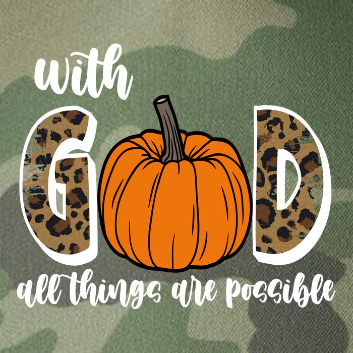 With God All Things Are Possible Fall Pumpkin Legacy Tie Dye Trucker Hat