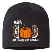 With God All Things Are Possible Fall Pumpkin Sustainable Beanie