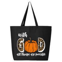 With God All Things Are Possible Fall Pumpkin 25L Jumbo Tote