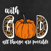 With God All Things Are Possible Fall Pumpkin 25L Jumbo Tote