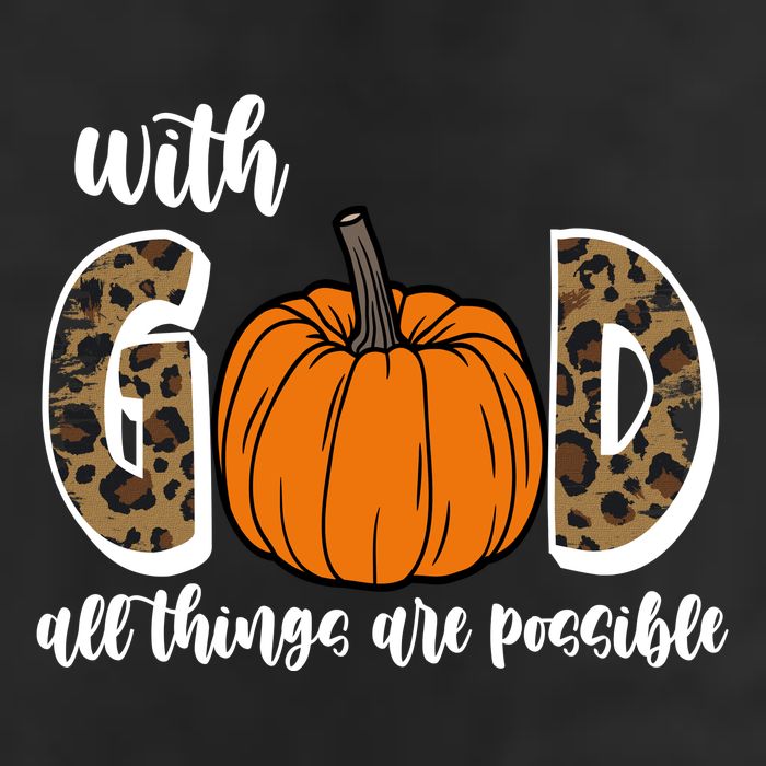 With God All Things Are Possible Fall Pumpkin 25L Jumbo Tote