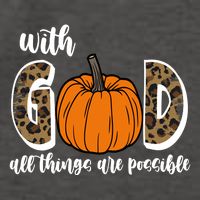 With God All Things Are Possible Fall Pumpkin Vector Backpack
