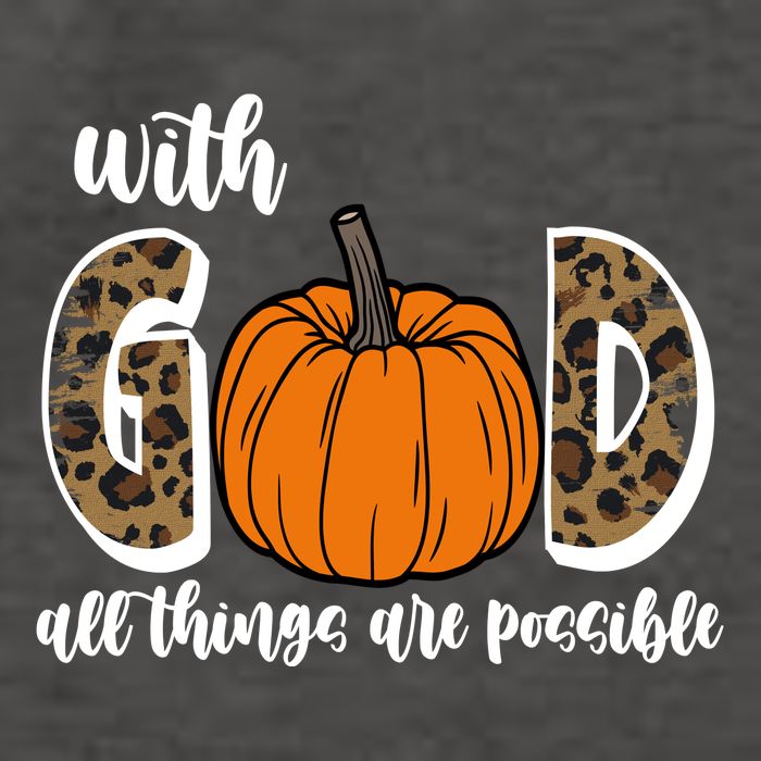 With God All Things Are Possible Fall Pumpkin Vector Backpack