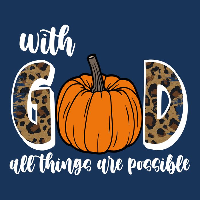 With God All Things Are Possible Fall Pumpkin Infant Baby Jersey Bodysuit