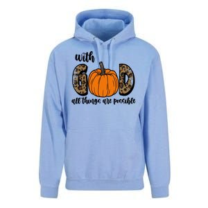 With God All Things Are Possible Fall Pumpkin Unisex Surf Hoodie