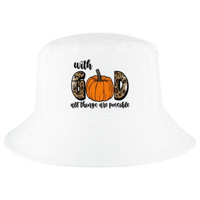 With God All Things Are Possible Fall Pumpkin Cool Comfort Performance Bucket Hat