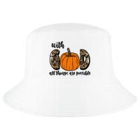 With God All Things Are Possible Fall Pumpkin Cool Comfort Performance Bucket Hat