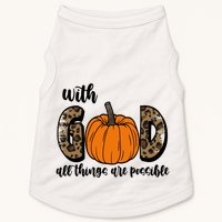 With God All Things Are Possible Fall Pumpkin Doggie Tank