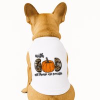 With God All Things Are Possible Fall Pumpkin Doggie Tank