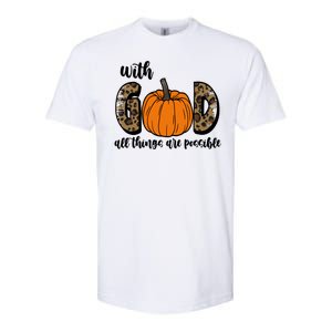 With God All Things Are Possible Fall Pumpkin Softstyle CVC T-Shirt