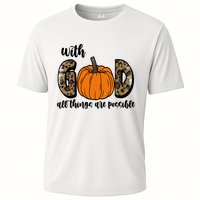 With God All Things Are Possible Fall Pumpkin Performance Shirt