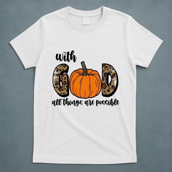With God All Things Are Possible Fall Pumpkin T-Shirt