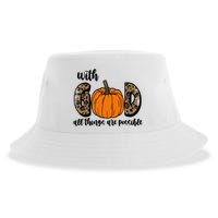 With God All Things Are Possible Fall Pumpkin Sustainable Bucket Hat
