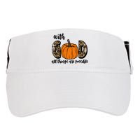 With God All Things Are Possible Fall Pumpkin Adult Drive Performance Visor